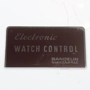 Vintage Bandelin Electronic Watch Control Metal Display Self Standing Sign